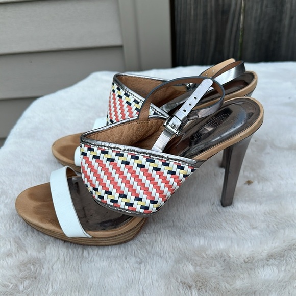 COACH Steffi Sem Mat Heels in Chalk/Warm Pewter sz 9.5 - Picture 4 of 7